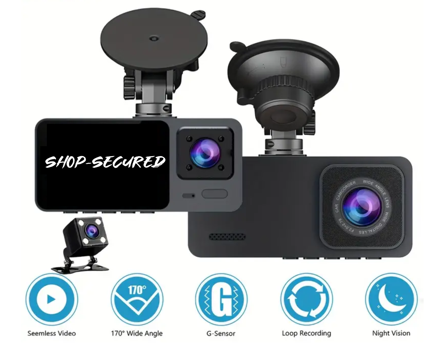 3 Channel WiFi Dash Cam 32GB